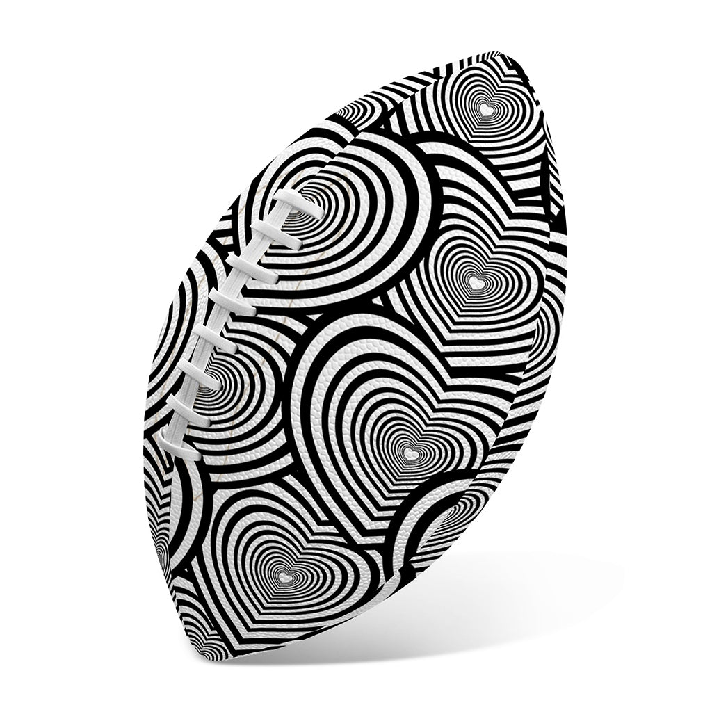 Psychedelic Heart Pattern Print Rugby Ball