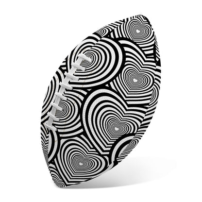 Psychedelic Heart Pattern Print Rugby Ball