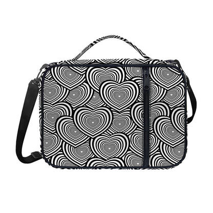 Psychedelic Heart Pattern Print Shoulder Strap Bible Bag