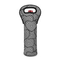Psychedelic Heart Pattern Print Single Neoprene Wine Tote