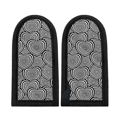 Psychedelic Heart Pattern Print Skillet Handle Cover