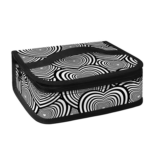 Psychedelic Heart Pattern Print Small Lunch Bag