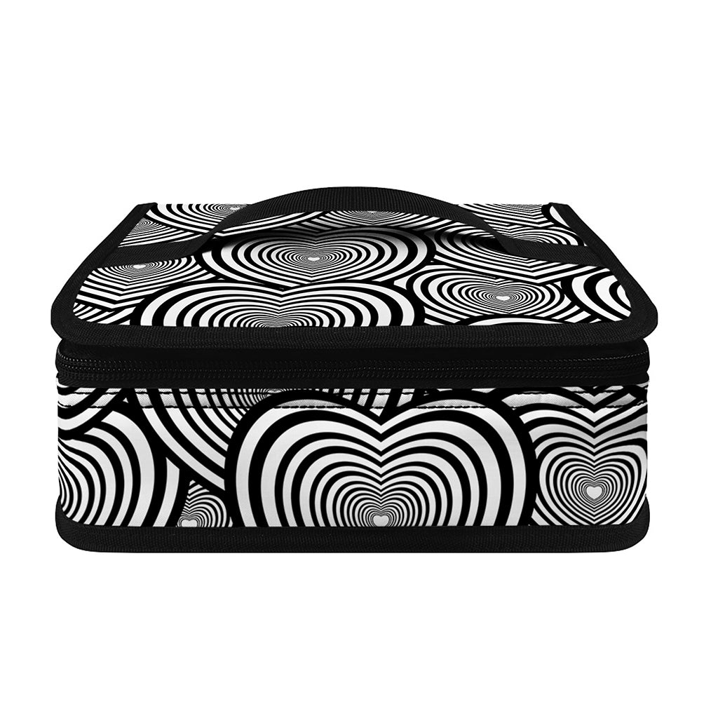 Psychedelic Heart Pattern Print Small Lunch Bag