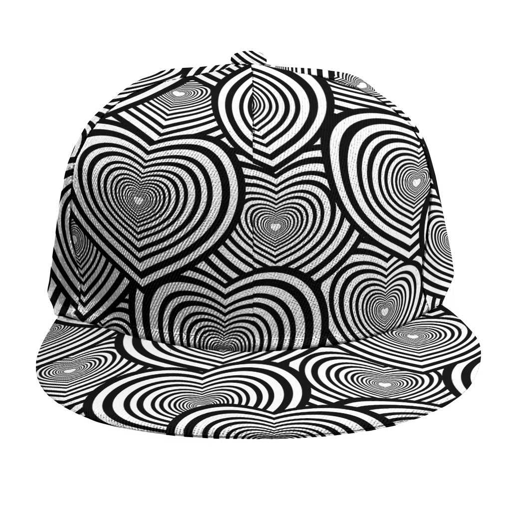 Psychedelic Heart Pattern Print Snapback Cap