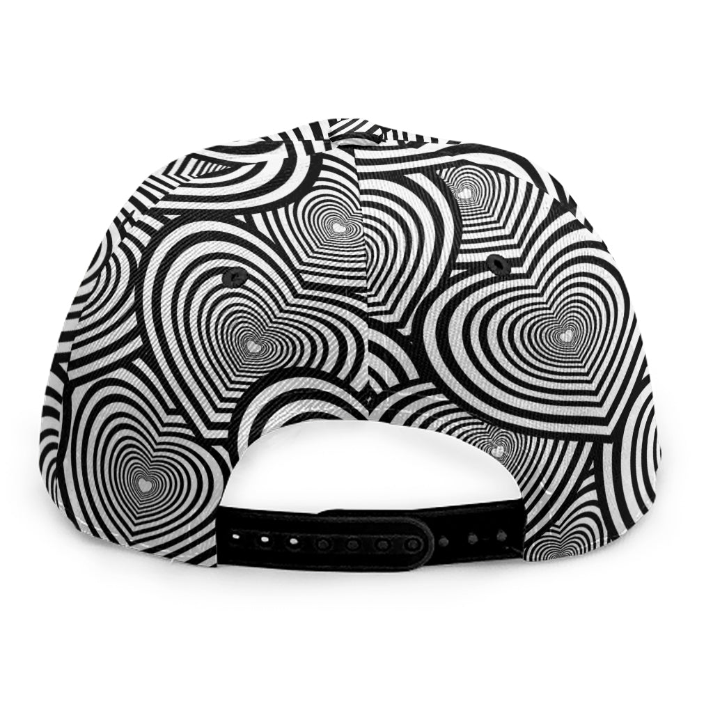 Psychedelic Heart Pattern Print Snapback Cap
