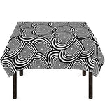 Psychedelic Heart Pattern Print Tablecloth