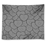 Psychedelic Heart Pattern Print Tapestry