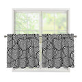 Psychedelic Heart Pattern Print Tier Curtains
