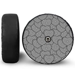 Psychedelic Heart Pattern Print Tire Cover With Camera Hole