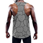 Psychedelic Heart Pattern Print Training Tank Top
