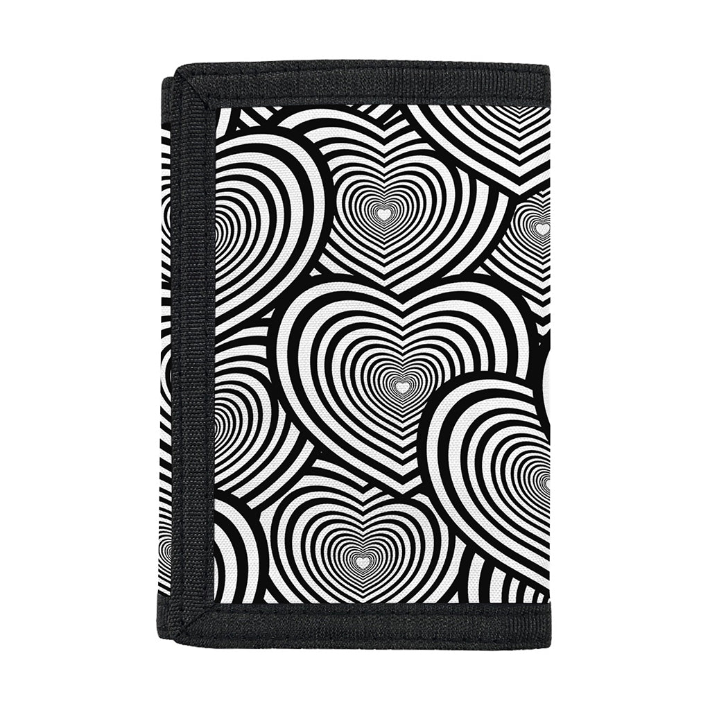 Psychedelic Heart Pattern Print Trifold Wallet