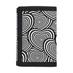 Psychedelic Heart Pattern Print Trifold Wallet