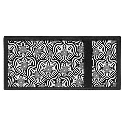 Psychedelic Heart Pattern Print Trifold Wallet