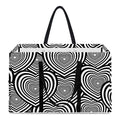 Psychedelic Heart Pattern Print Utility Tote Bag