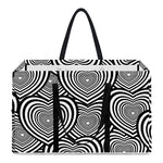 Psychedelic Heart Pattern Print Utility Tote Bag