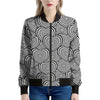 Psychedelic Heart Pattern Print Women's Bomber Jacket