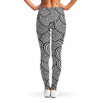 Psychedelic Heart Pattern Print Women's Leggings