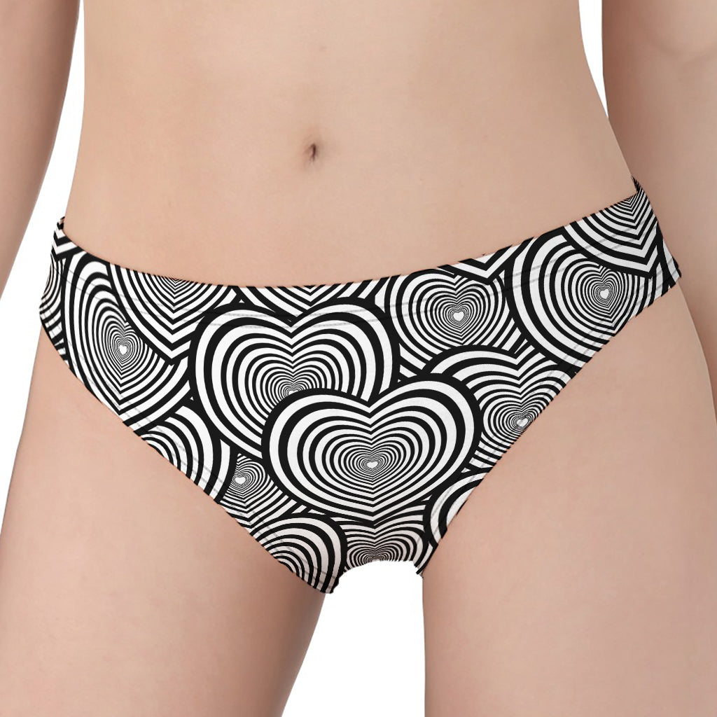 Psychedelic Heart Pattern Print Women's Panties