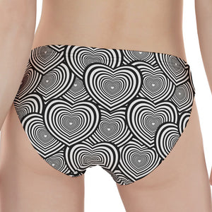 Psychedelic Heart Pattern Print Women's Panties