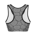 Psychedelic Heart Pattern Print Women's Sports Bra