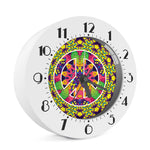 Psychedelic Hippie Peace Sign Print Alarm Clock