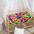 Psychedelic Hippie Peace Sign Print Baby Crib Sheet