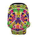 Psychedelic Hippie Peace Sign Print Baby Seat Cover