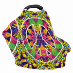 Psychedelic Hippie Peace Sign Print Baby Seat Cover