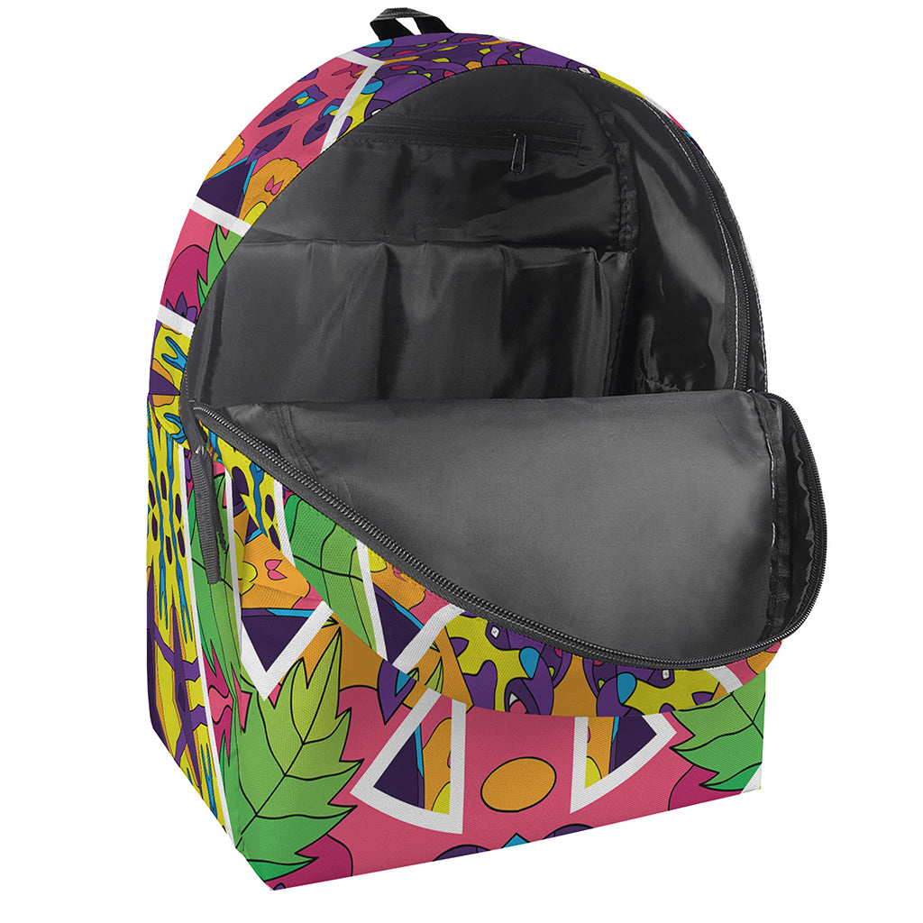 Psychedelic Hippie Peace Sign Print Backpack