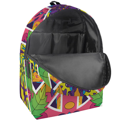 Psychedelic Hippie Peace Sign Print Backpack