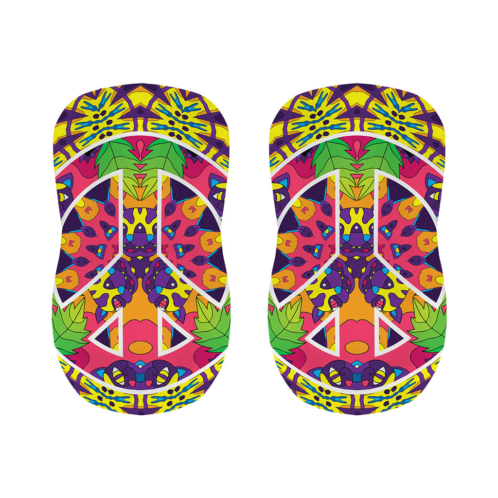 Psychedelic Hippie Peace Sign Print Bar Stool Covers