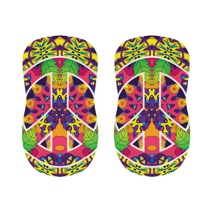 Psychedelic Hippie Peace Sign Print Bar Stool Covers