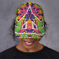 Psychedelic Hippie Peace Sign Print Baseball Cap
