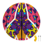 Psychedelic Hippie Peace Sign Print Basketball