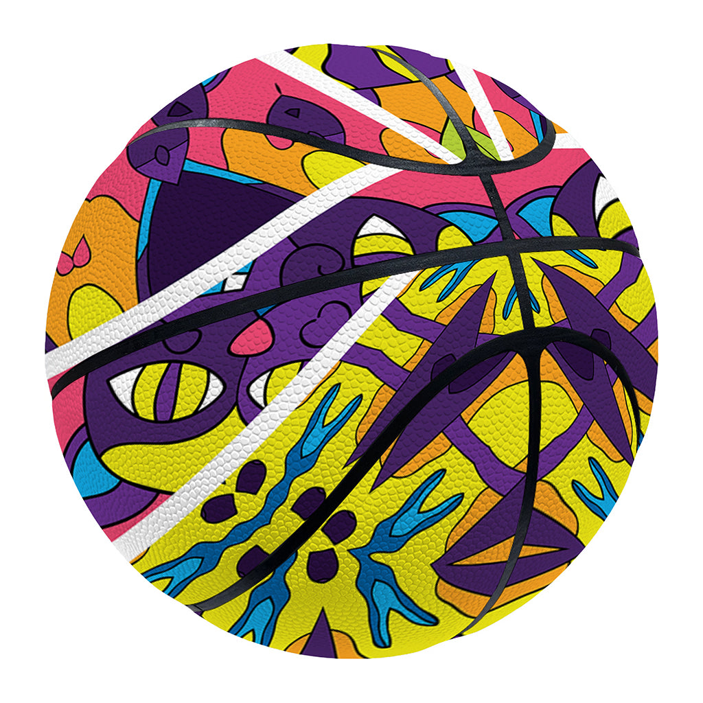 Psychedelic Hippie Peace Sign Print Basketball