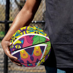 Psychedelic Hippie Peace Sign Print Basketball