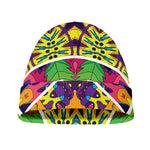 Psychedelic Hippie Peace Sign Print Beanie