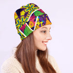 Psychedelic Hippie Peace Sign Print Beanie