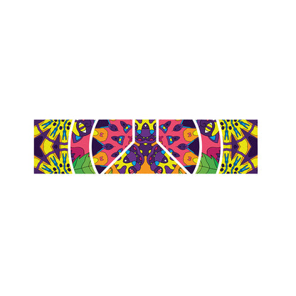 Psychedelic Hippie Peace Sign Print Bed Runner
