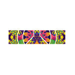 Psychedelic Hippie Peace Sign Print Bed Runner