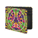 Psychedelic Hippie Peace Sign Print Bifold Wallet