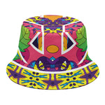 Psychedelic Hippie Peace Sign Print Bucket Hat