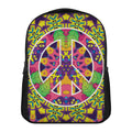 Psychedelic Hippie Peace Sign Print Casual Backpack