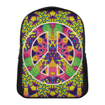 Psychedelic Hippie Peace Sign Print Casual Backpack