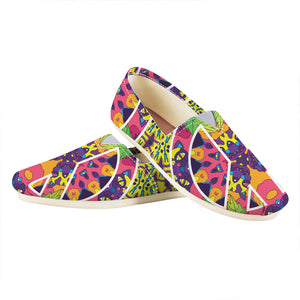 Psychedelic Hippie Peace Sign Print Casual Shoes