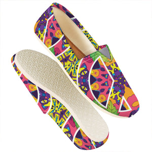 Psychedelic Hippie Peace Sign Print Casual Shoes