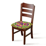 Psychedelic Hippie Peace Sign Print Chair Cushion Cover