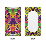 Psychedelic Hippie Peace Sign Print Changing Pad Cover