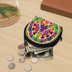Psychedelic Hippie Peace Sign Print Coin Purse