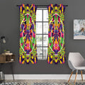 Psychedelic Hippie Peace Sign Print Grommet Curtain Panels